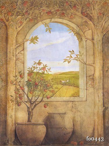 фреска Вид из окна