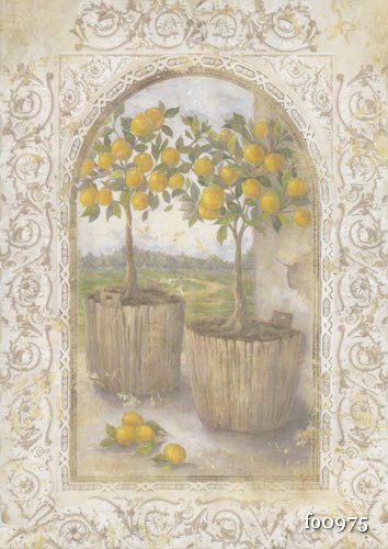 фреска Лимонные деревья в арке