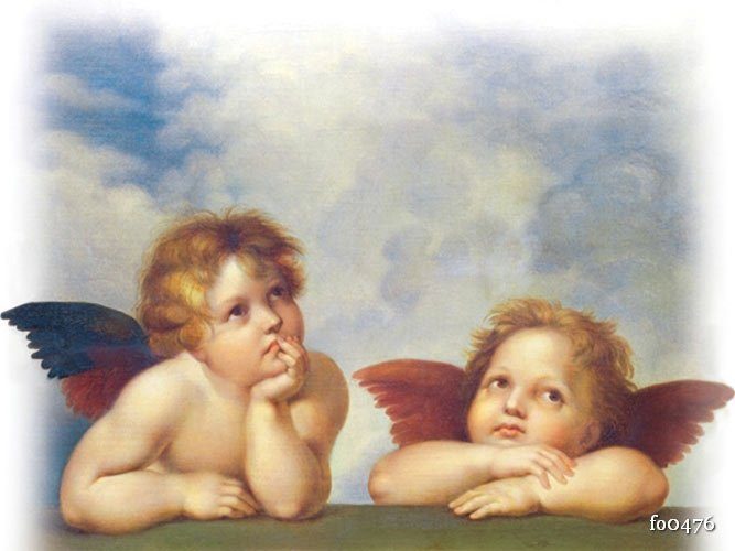 Фреска Рафаэль - Два ангела